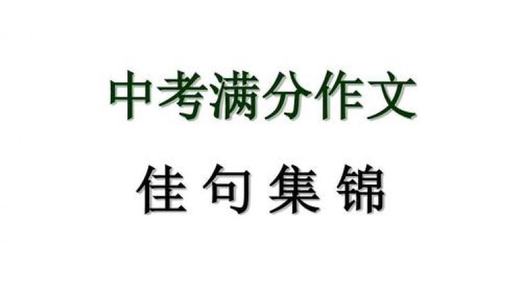 【家庭教育】中考满分作文32句好句集锦